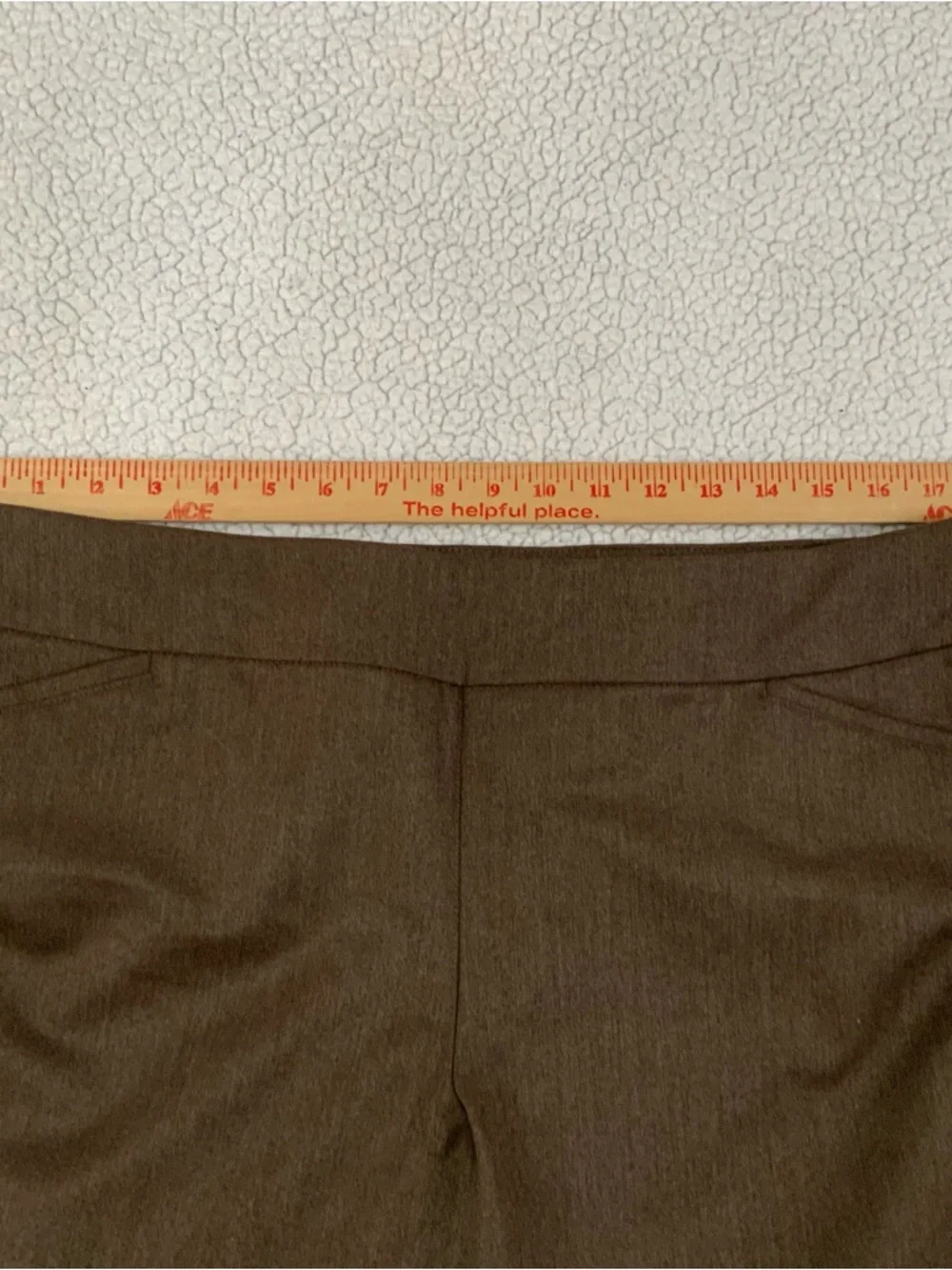 Talbots Petites Elastic Waist Pull On Pants 16P Stretch Brown Office To Casual - Picture 5 of 13